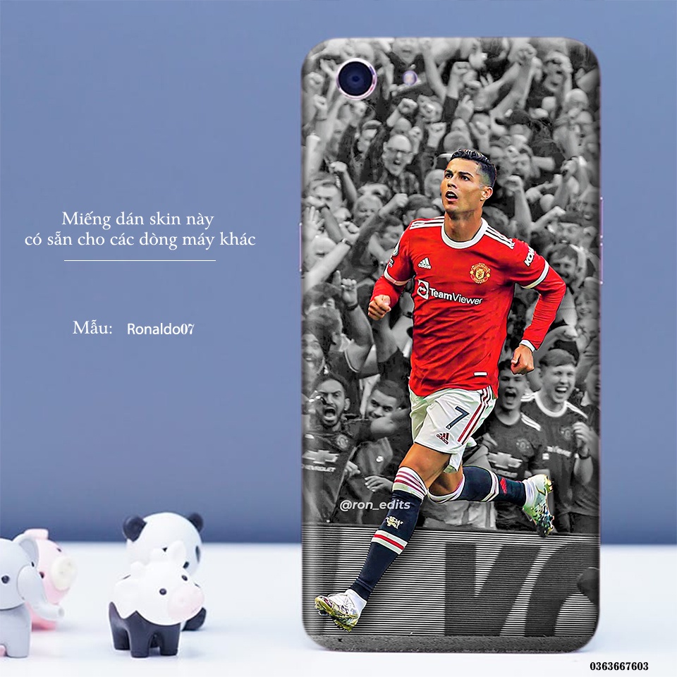 Miếng dán Skin hình Cristiano Ronaldo, cho ip 6/7/8/6plus/7plus/X/XS/XSMax/11/12/13promax và dòng máy khác
