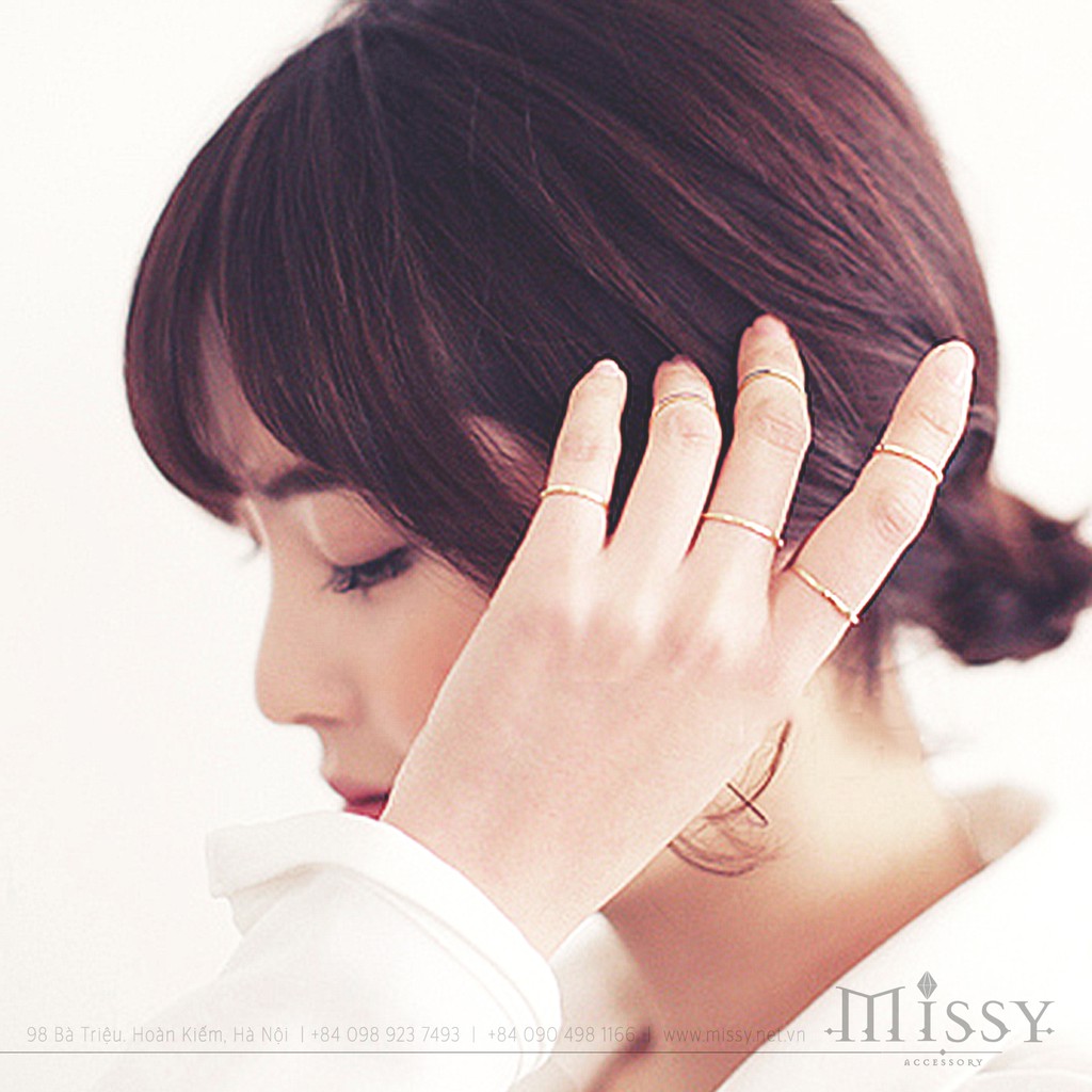 Nhẫn midi trơn Jestina Red