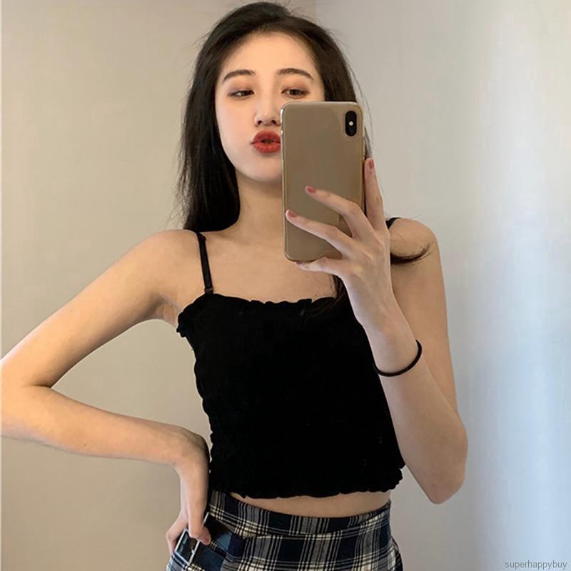 Áo hai dây xếp ly thời trang quyến rũ cho nữ