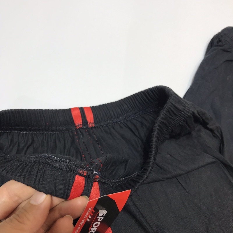 Quần Đùi Nam Thun Cotton Mặc Nhà - Quần Đùi Mặc Ngủ Nam Kẻ Sọc Đôi 2 Bên Chất Cotton Mềm Mại, Thoáng Mát