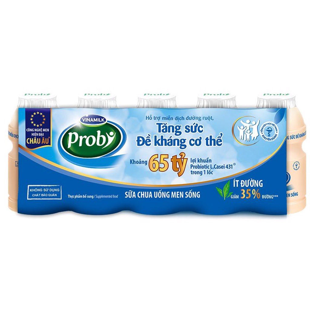 Lốc 4 chai sữa chua uống men sống Vinamilk Probi chai 65ml / 130ml
