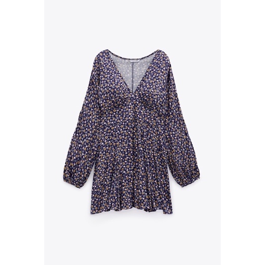 Váy baby doll hoa nhí Zarraaa canh sale