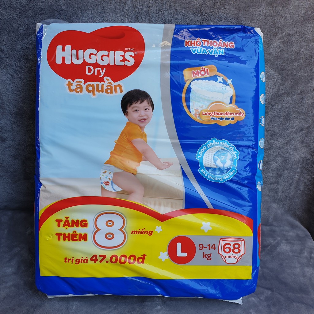 bỉm huggies tã quần lưng thun đệm mây mới xxl56/ xl62 /l68/ m74 miếng