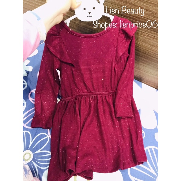 Váy Cotton Len Xuất Dư Xịn Cho Bé Gái
