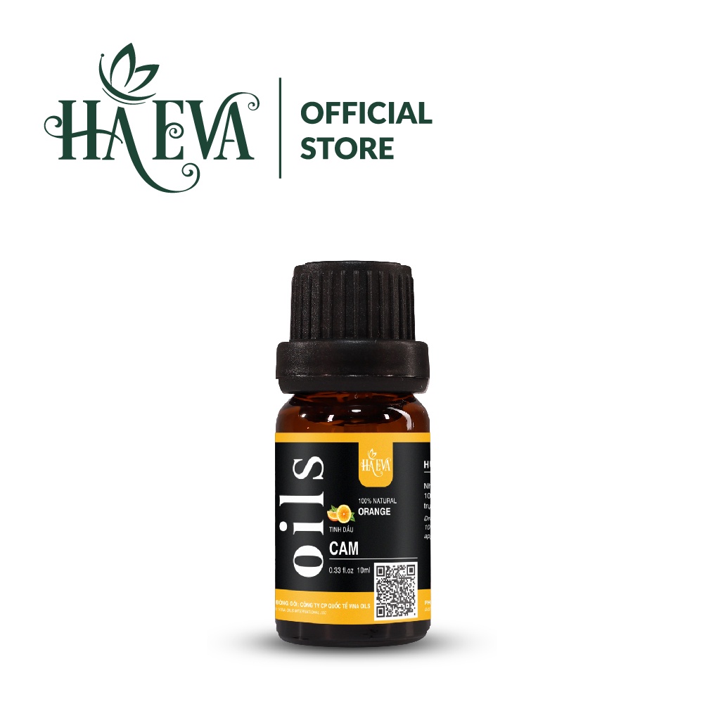 Tinh dầu xông Cam Haeva Cao Cấp, 100% Thiên Nhiên, giúp khử mùi, giảm căng thẳng, giúp ngủ ngon, Chai 10ml/30m/100ml