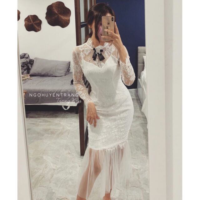 Đầm body ren đuôi cá nhập hàn quốc cao cấp giá sỉ,kèm ảnh thật-annalee18