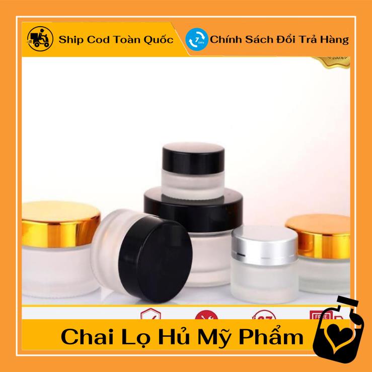 Hủ Đựng Kem ❤ TOP GIÁ RẺ ❤ Hũ chiết mỹ phẩm thủy tinh mờ 30g, phụ kiện du lịch