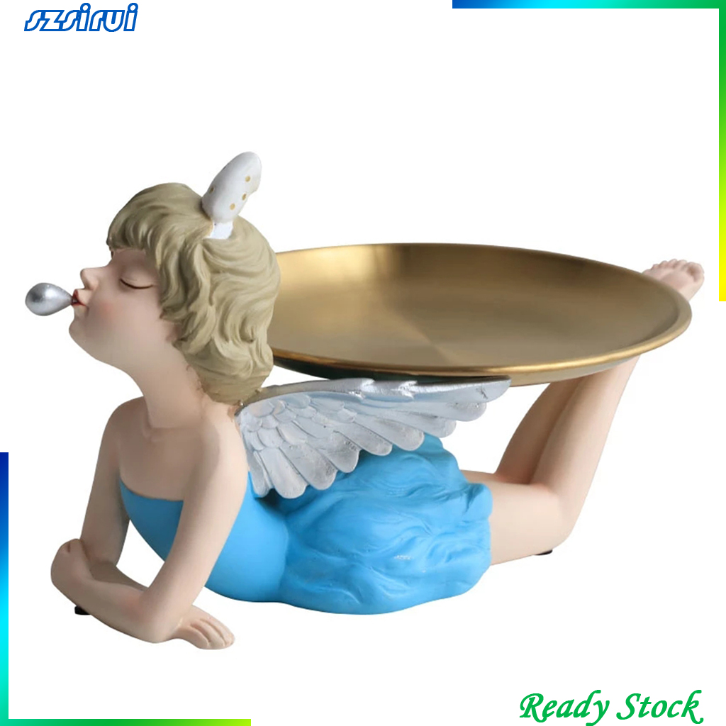 [Ready Stock]Nordic Bubble Girl Resin Bread Candy Fruit Plate Decoration Home Ornaments