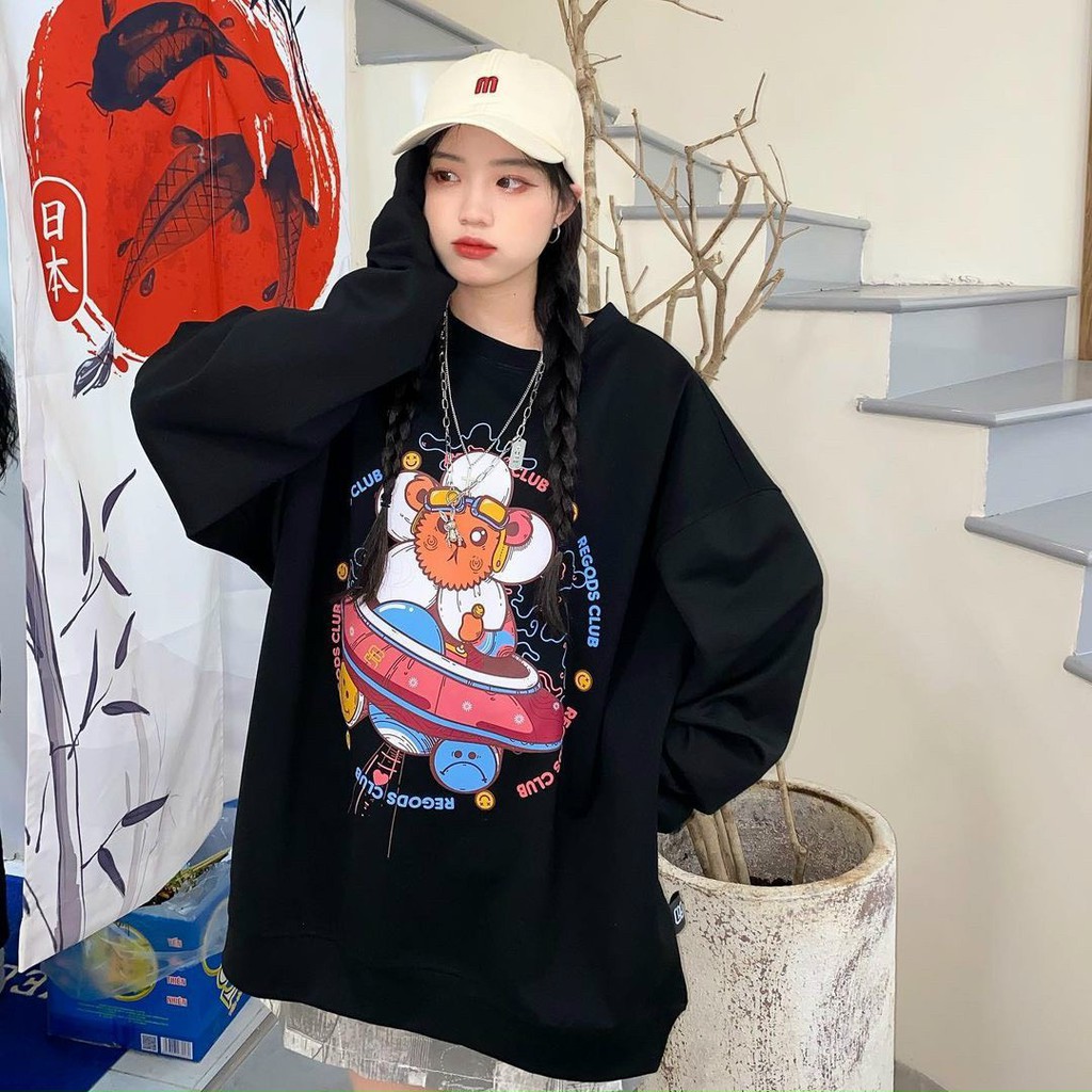 ÁO SWEATER IN HOẠT HÌNH ĐĨA BAY SIÊU ĐẸP CHẤT VẢI NỈ NGOẠI DÀY DẶN