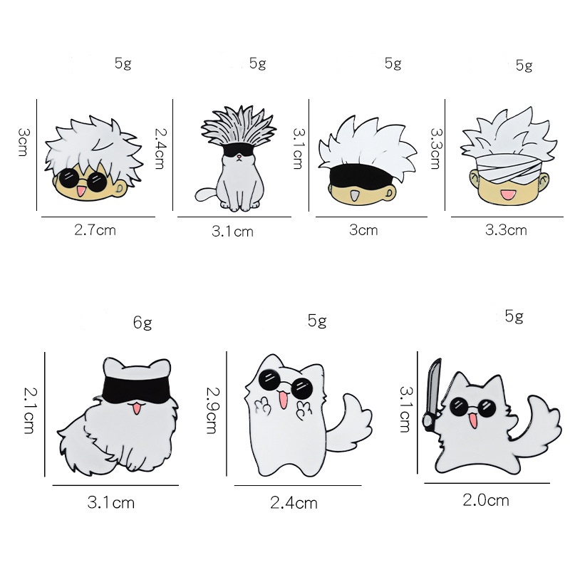 Ghim Cài Áo Bằng Kim Loại Họa Tiết Anime Jojo Yuji Toge Dùng Làm Quà Tặng