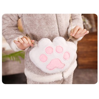 Túi đeo chéo chân mèo cute