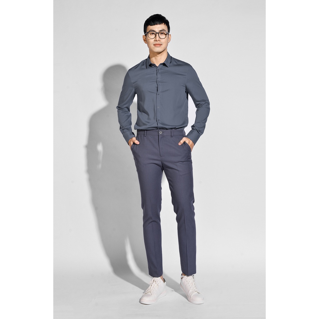 Áo Sơ Mi Tay Dài Nam Modal Trơn Form Fitted - Routine 10S20SHL022