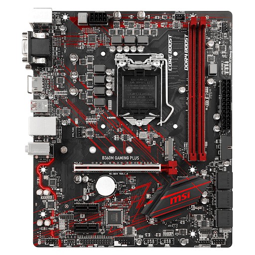 Bo Mạch Chủ MSI B360M GAMING PLUS → Số 1 cho Game thủ! - New BH 36 Tháng - Chính hãng Mai Hoàng