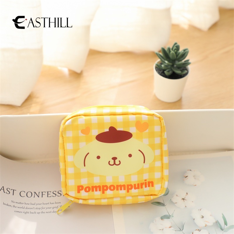 Túi Đựng Tiền Xu/ Mỹ Phẩm Mini Họa Tiết Hoạt Hình Cinnamoroll Dễ Thương