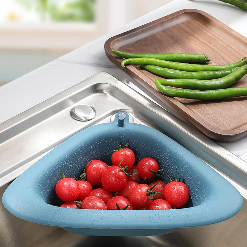 Giá Đỡ Hình Tam Giác Có Giác Hút Gắn Bồn Rửa Chén Tiện Dụng