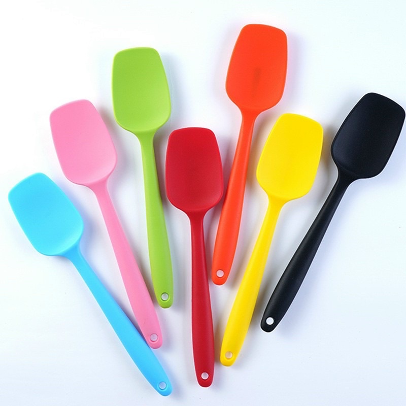 Dụng Cụ Làm Bánh , Phới Vét Bột Spatula Silicon Dạng Thìa Chịu Nhiệt