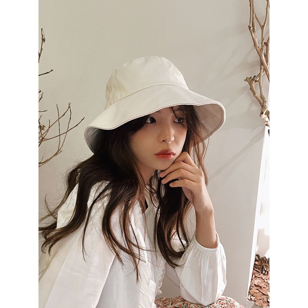 Nón Bucket Vành Rộng Đính Nơ Phong Cách Nhật Bản Thời Trang Mùa Hè Mới Cho Nữ