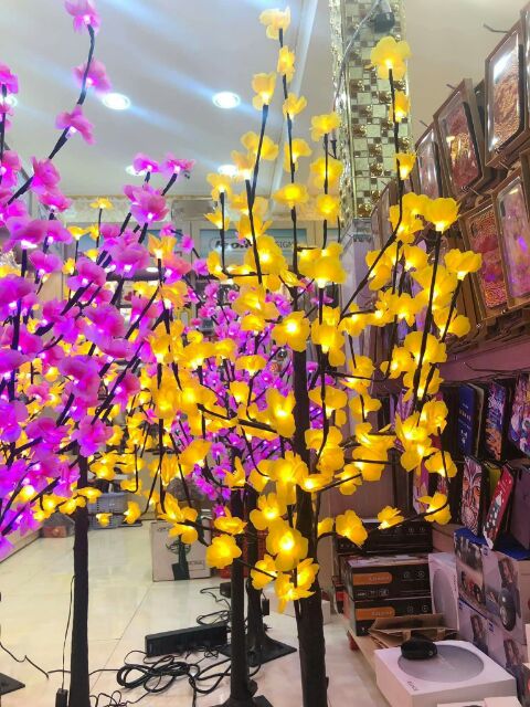 Cây  đào,  mai trang trí tết # cây đào  đèn led