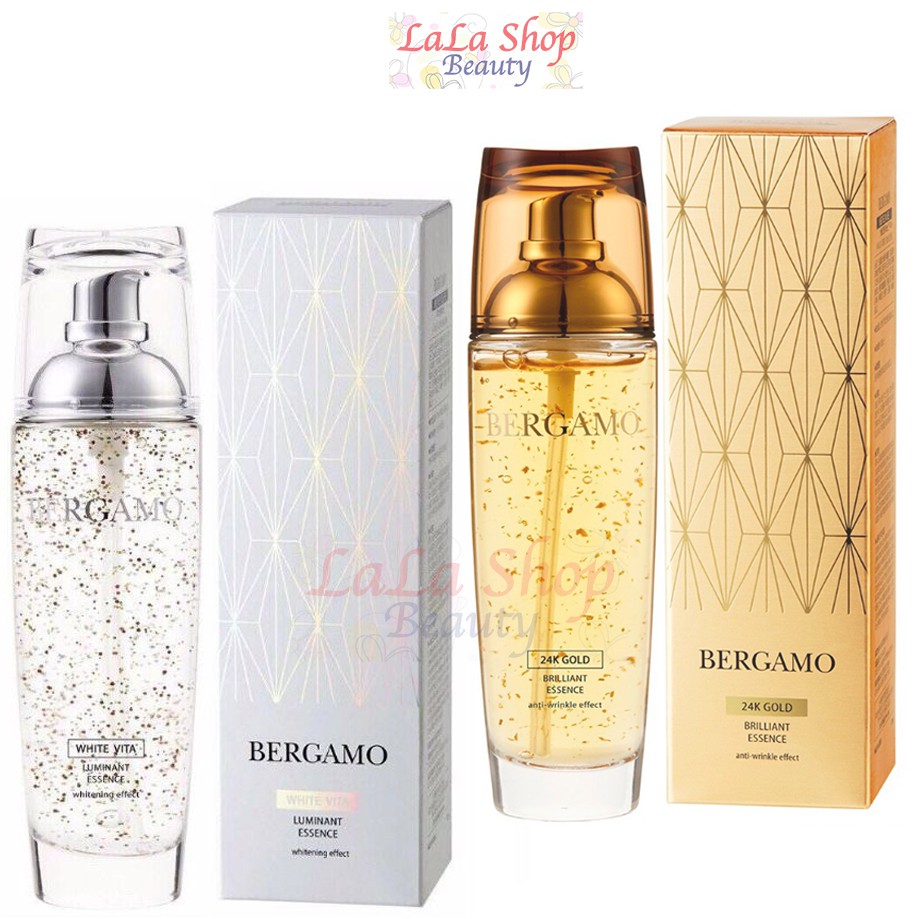 Tinh Chất Dưỡng Da Bergamo 24K Gold Brilliant Essence Và White Vita Luminant Essence