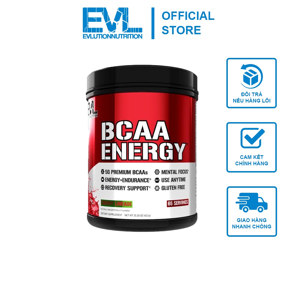 Thực Phẩm Bổ Sung EVL BCAA ENERGY 65 Lần Dùng Hỗ Trợ Phục Hồi Cơ Bắp Và Tỉnh Táo Từ Mỹ