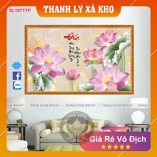 Tranh Dán Tường Chữ Đức- SL107TTP-Tranh 3d Thư Pháp - Song Long Decor