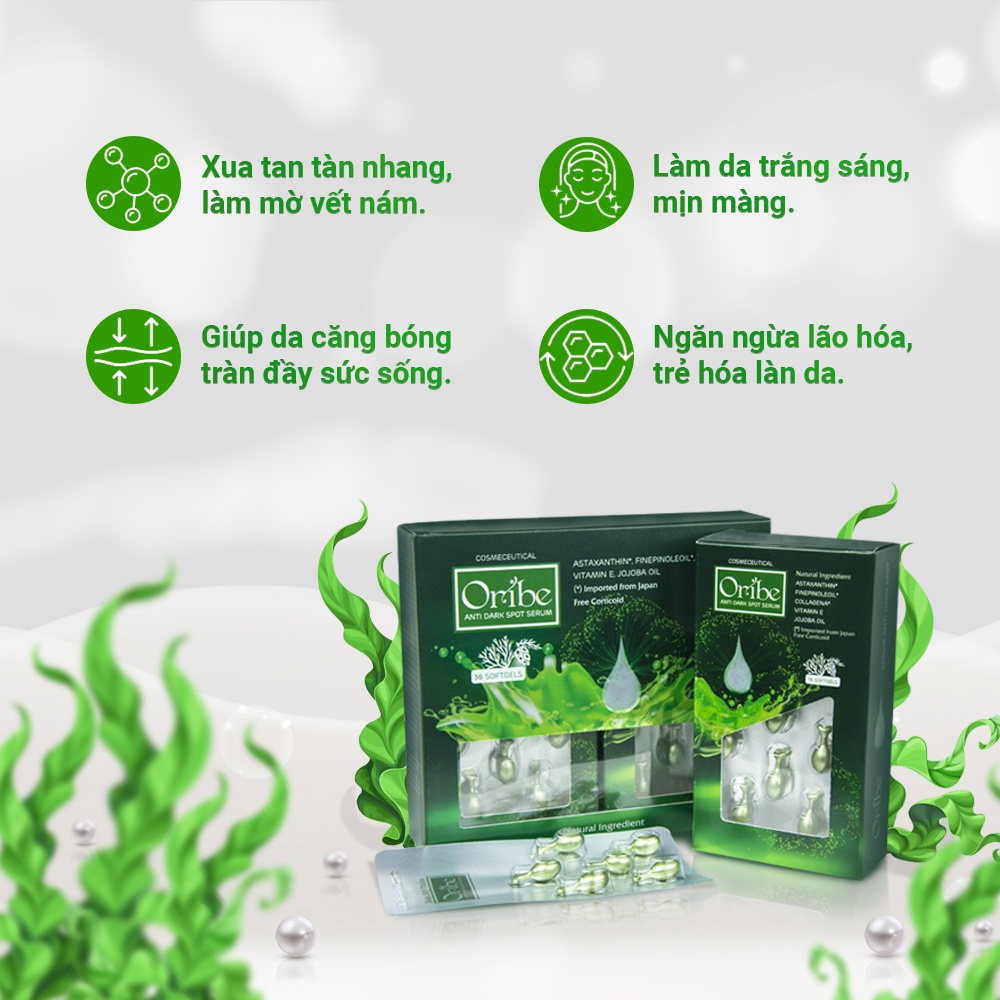 Serum Oribe Bổ Sung Collagen Dưỡng Trắng Da Dưỡng Ẩm Và Làm Mịn Da Mờ Nám Chống Lão Hóa 36 Viên