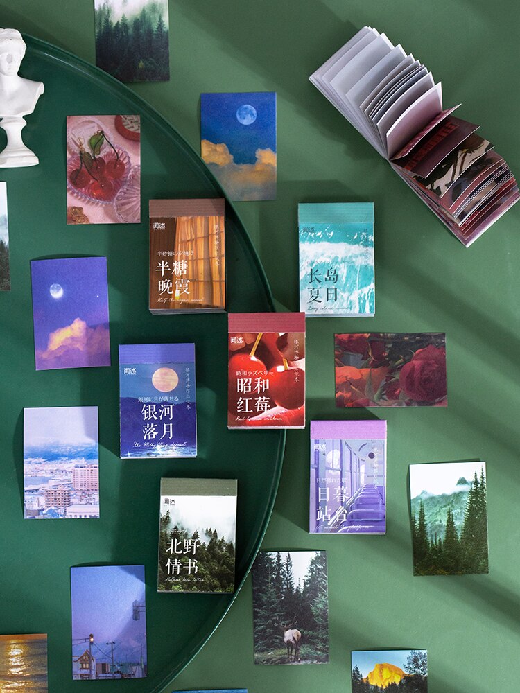 Set 50 hình dán hình chữ nhật trang trí đa dụng