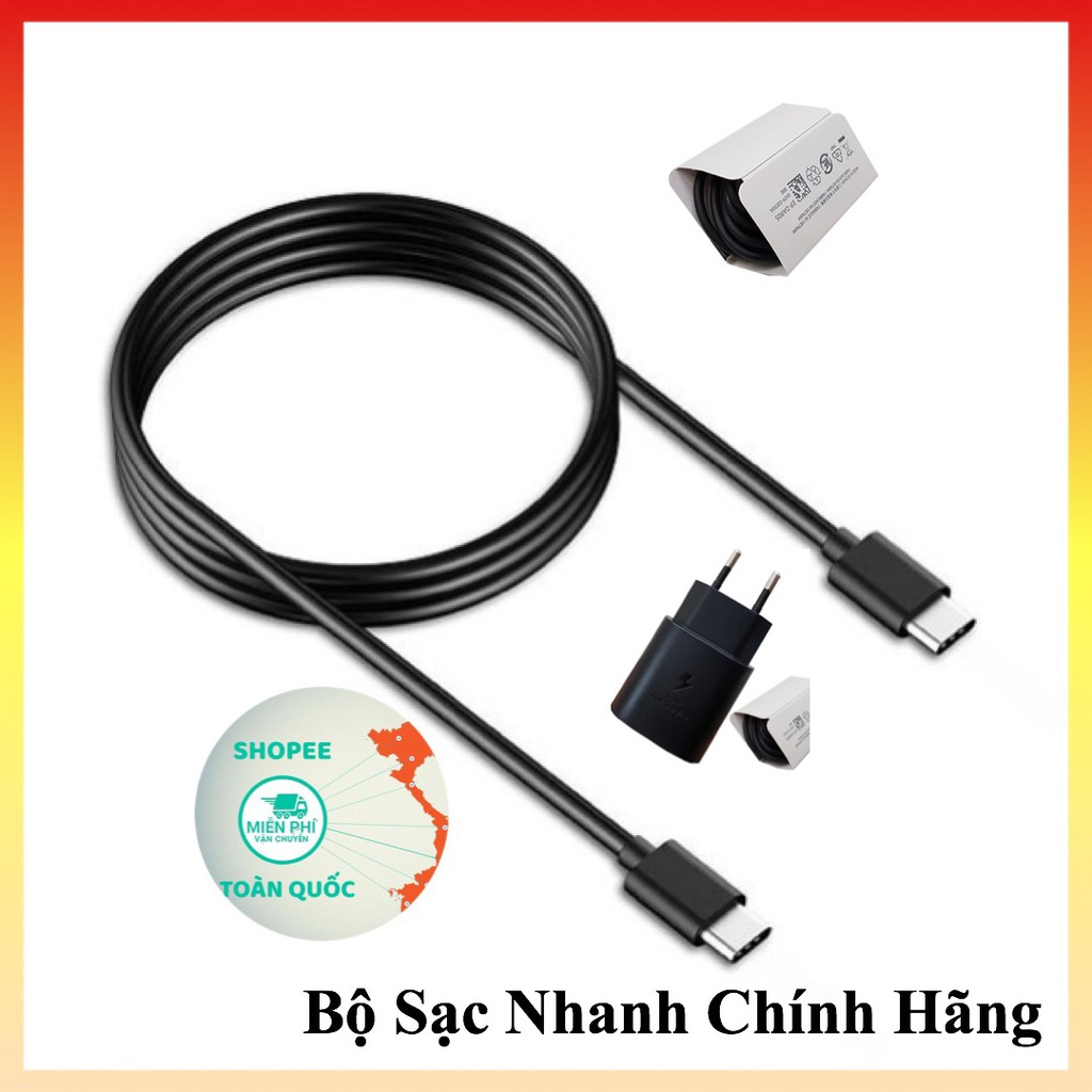 Bộ sạc nhanh Samsung 25W chính hãng Note 10 Note 20 A71, A70, A80, A90, S20, S20+, S20 Ultra