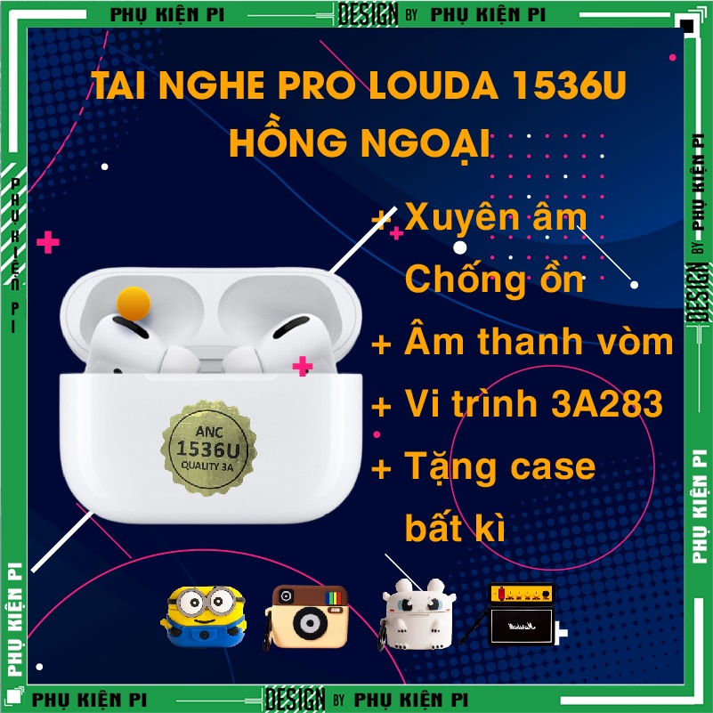 ,Tai Nghe Bluetooth , chip louda 1536u ,Chống Ồn Xuyên Âm - Định Vị Đổi Tên - Sạc Không Dây