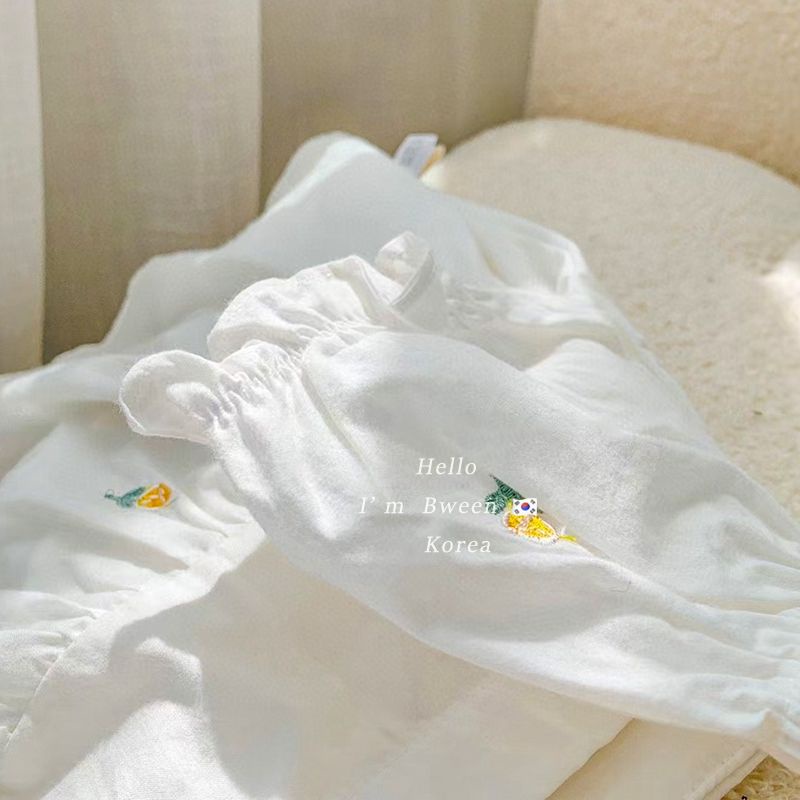 Đầm Công Chúa Tay Ngắn Cổ Vuông Phối Ren Thêu Họa Tiết Phong Cách Hàn Quốc Thời Trang Mùa Hè Mới Cho Bé Gái 0711