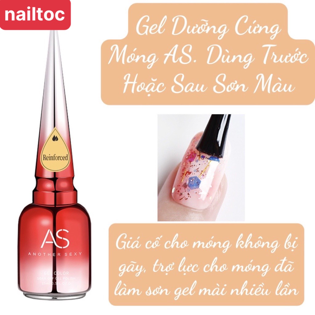 Gel Cứng Móng AS Chai Đỏ 15ml