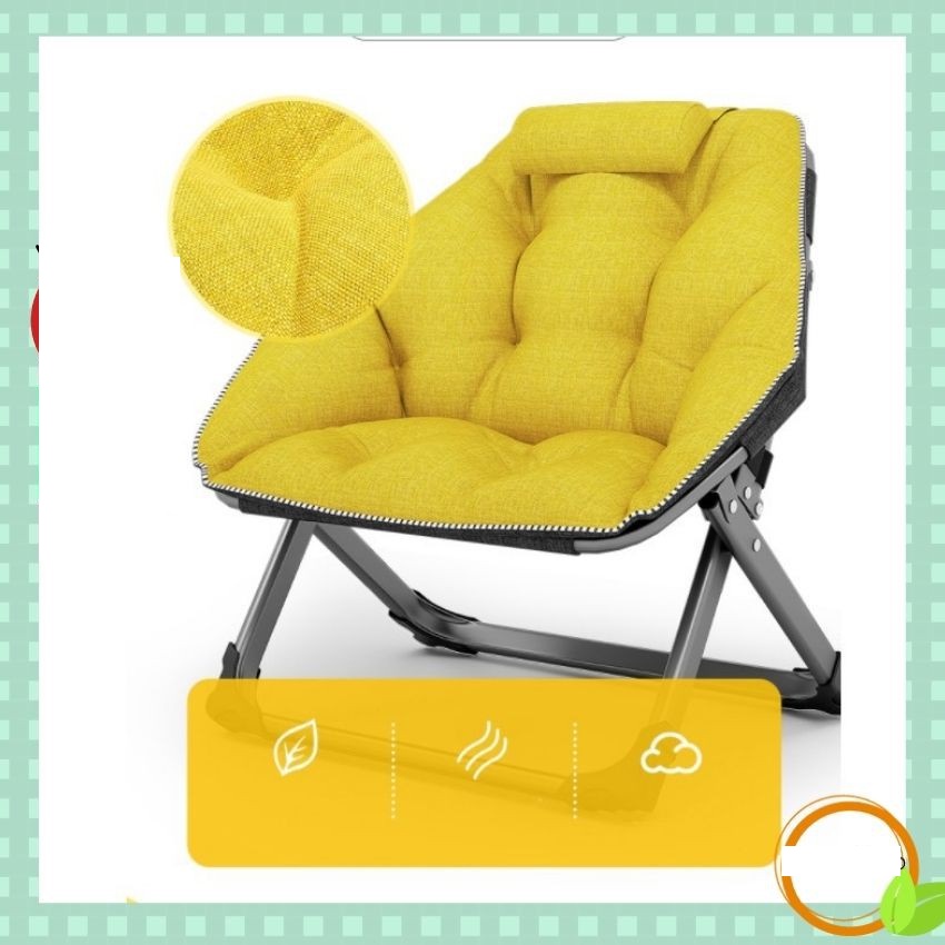 Ghế nằm đọc sách thư giãn nghỉ ngơi gấp gọn, Ghế sofa lười có gác chân
