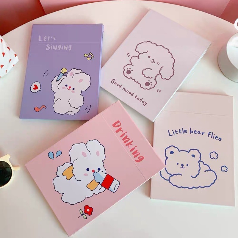 Gương Gấp Trang Điểm Để Bàn Hoạ Tiết Chibi Cute