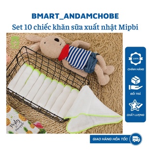 Mipbi - set 10 khăn sữa xuất nhật mipbi 3 lớp/4 lớp