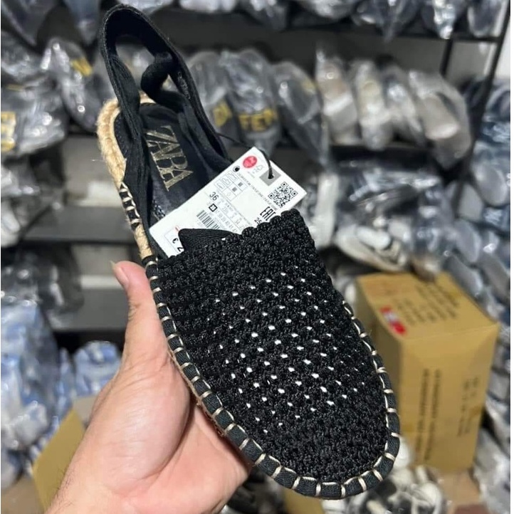 Sandal đế cói ZARA Authentic dây dan chắc chắn trẻ trung dễ phối đồ