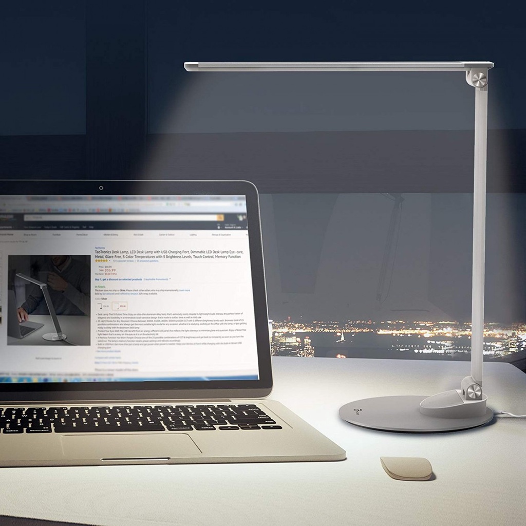 Đèn Led Chống Cận Taotronics TT-DL19 9W  Bảo Hành 24 tháng Có Cổng Sạc USB, 5 Chế Độ Màu, 5 Mức Sáng
