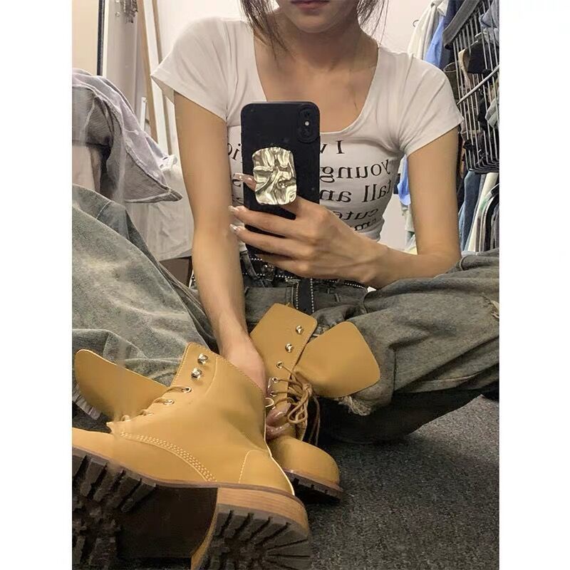 ✁Áo Thun Ngắn Tay Cổ Chữ U Ôm Dáng Phong Cách Mới Mùa Hè Cho Nữ