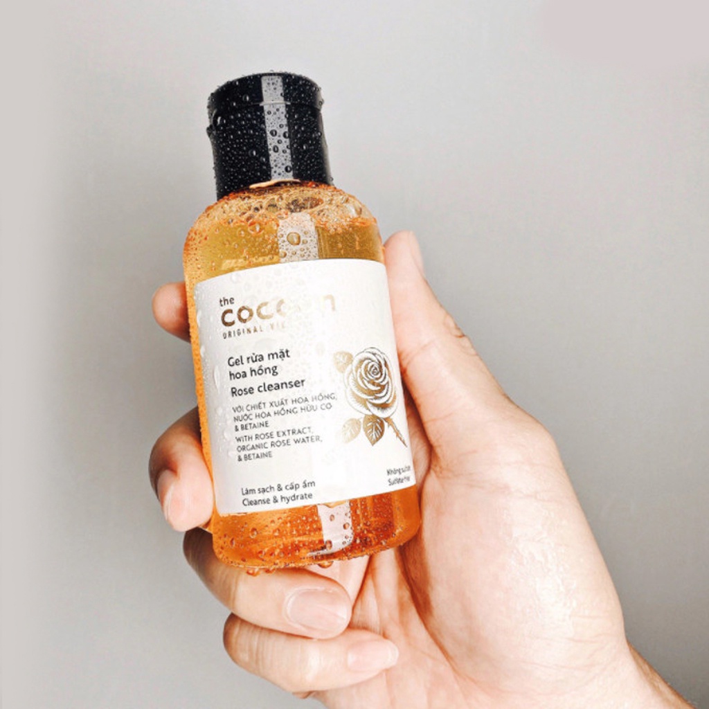 Gel rửa mặt hoa hồng Cocoon Garin 140ml làm sạch và cấp ẩm