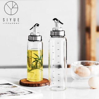 BÌNH THỦY TINH ĐỰNG DẦU ĂN, NƯỚC CHẤM, GIA VỊ CÓ VÒI RÓT 300ML