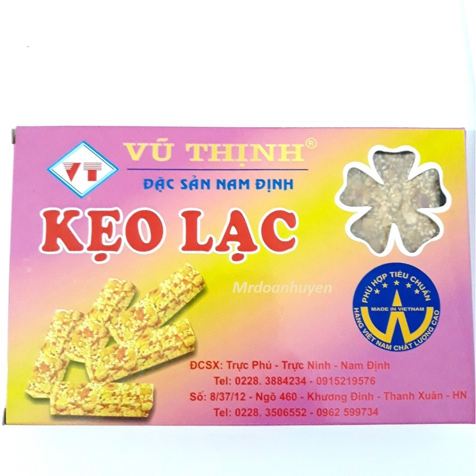 Kẹo Lạc Vũ Thịnh Trực Phú Đặc Sản Nam Định Túi 220g - Hộp 500g