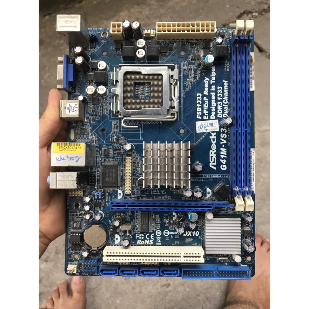 bo mạch chủ máy tính ASRock G41M VS3 2 khe ram ddr3 socket 775 mainboard Main PC G41