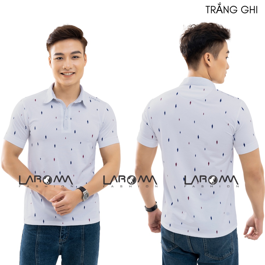 Áo polo nam thể thao họa tiết Laroma