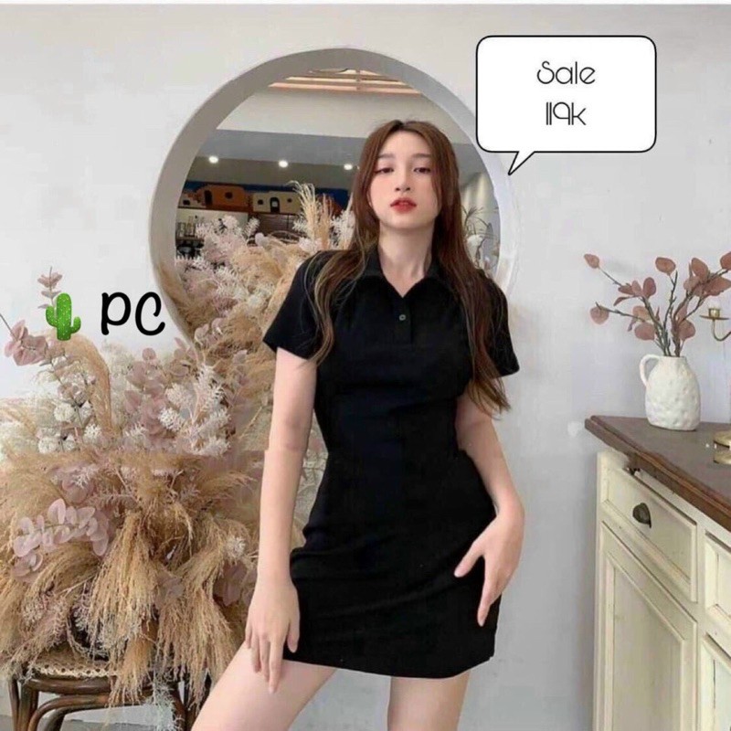 ĐẦM THUN CỔ BẺ ÔM BODY