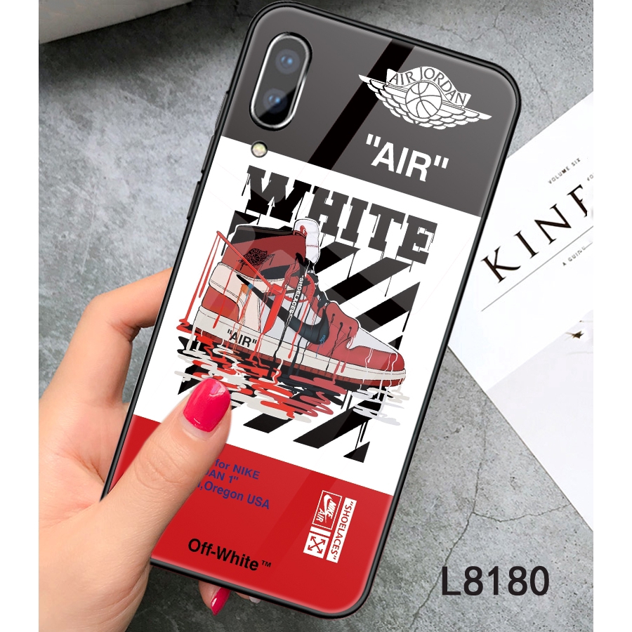 Glass CASE Samsung Galaxy A10 A20 A30 A50 A70 M10 M20 M30 S10 S9 S8 + OFF White supreme AJ Hrad CASE