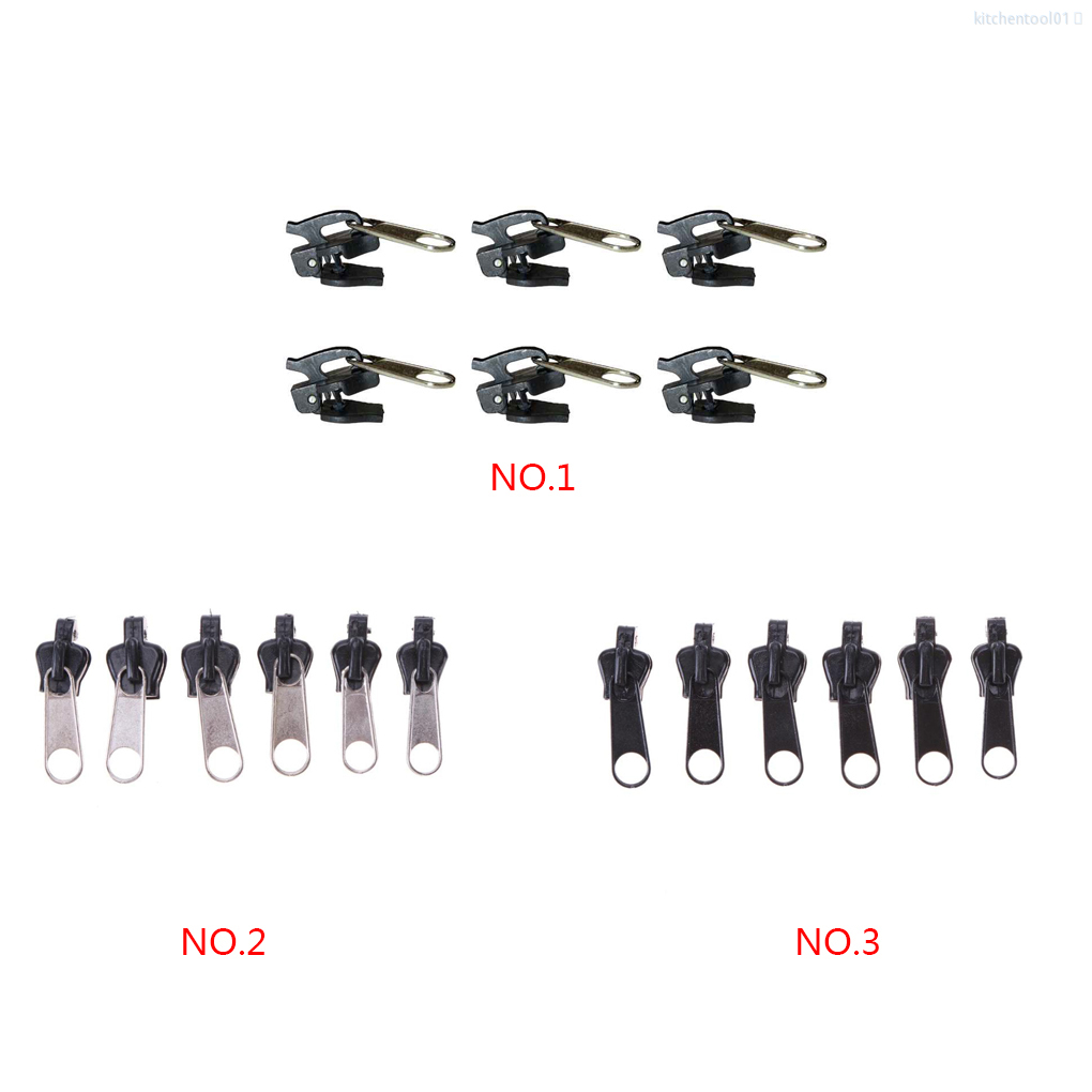 Set 6 đầu khóa kéo thay thế cho quần áo