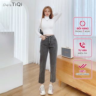 Quần baggy jean nữ màu xám đen TiQi Jeans B1-77