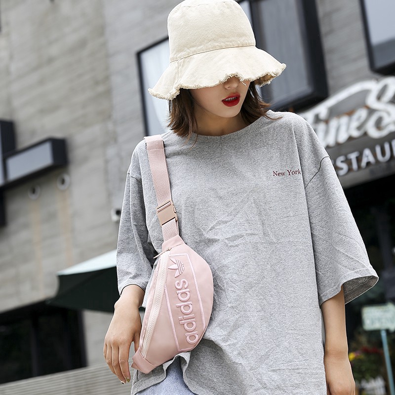 Túi đeo chéo thêu logo Adidas thời trang thể thao cho nam và nữ