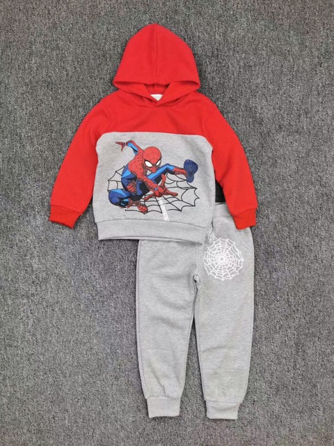 [HÀNG MỚI VỀ] Bộ nỉ HM spider man kèm mũ tiện lợi only 160k