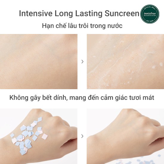 Kem chống nắng lâu trôi innisfree Intensive Long Lasting Sunscreen SPF50+ PA++++ 50ml