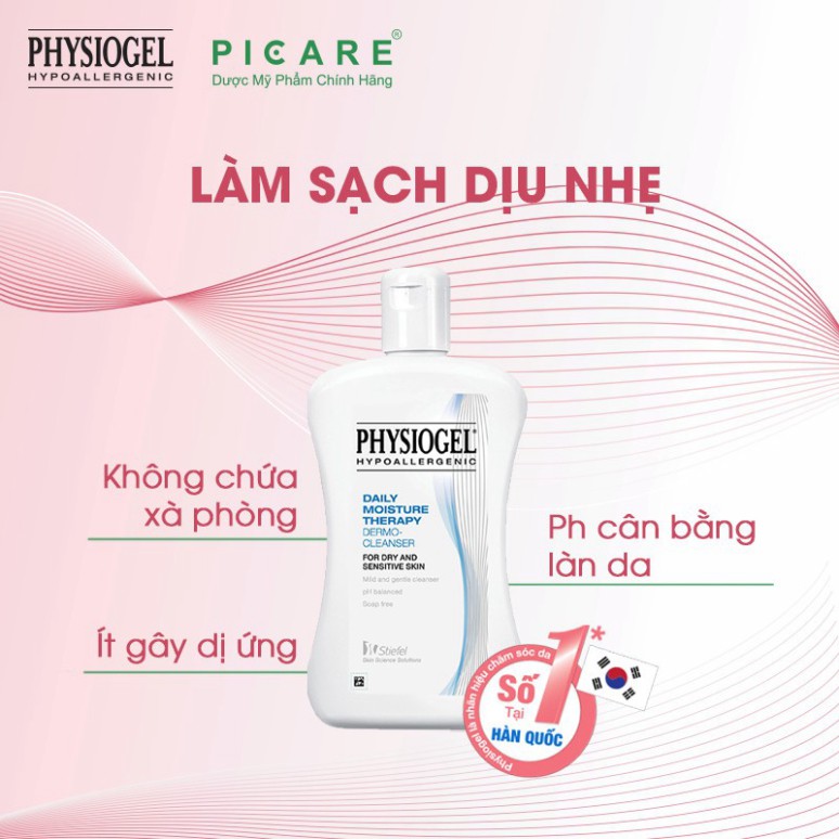 [CHÍNH HÃNG] Physiogel Sữa Rửa Mặt Dành Cho Da Dịu Nhẹ Daily Moisture Therapy Dermo-Cleanser 150ml